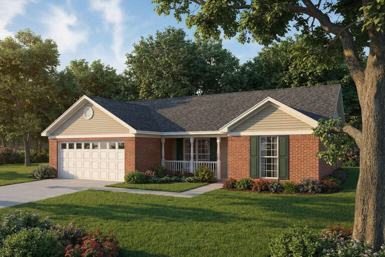 House Plan House Plan #5623 Angled Front Elevation