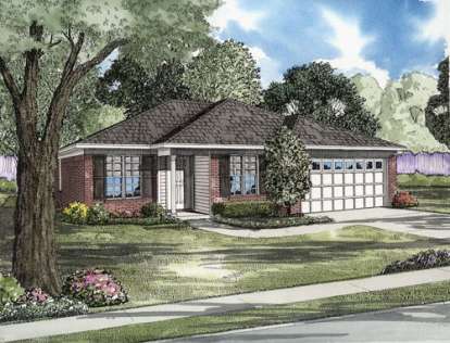 Ranch House Plan #110-00611 Elevation Photo