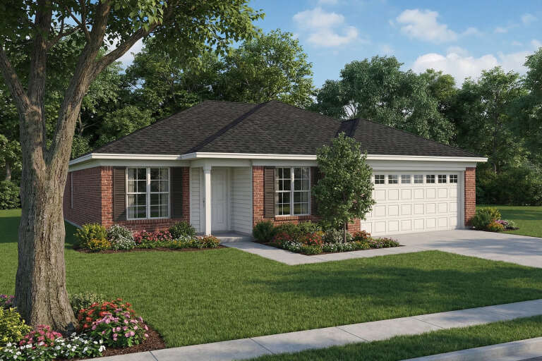 House Plan House Plan #5625 Angled Front Elevation