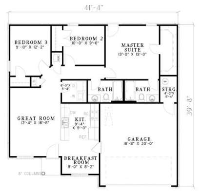 Floorplan 1 for House Plan #110-00611