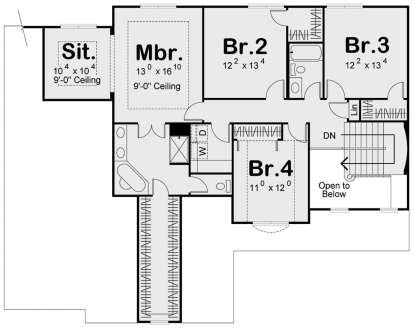 Second Floor for House Plan #963-00004