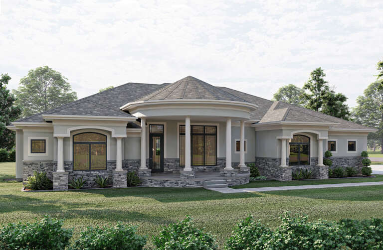 House Plan House Plan #5631 Angled Front Elevation