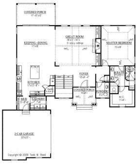 Floorplan 1 for House Plan #286-00054