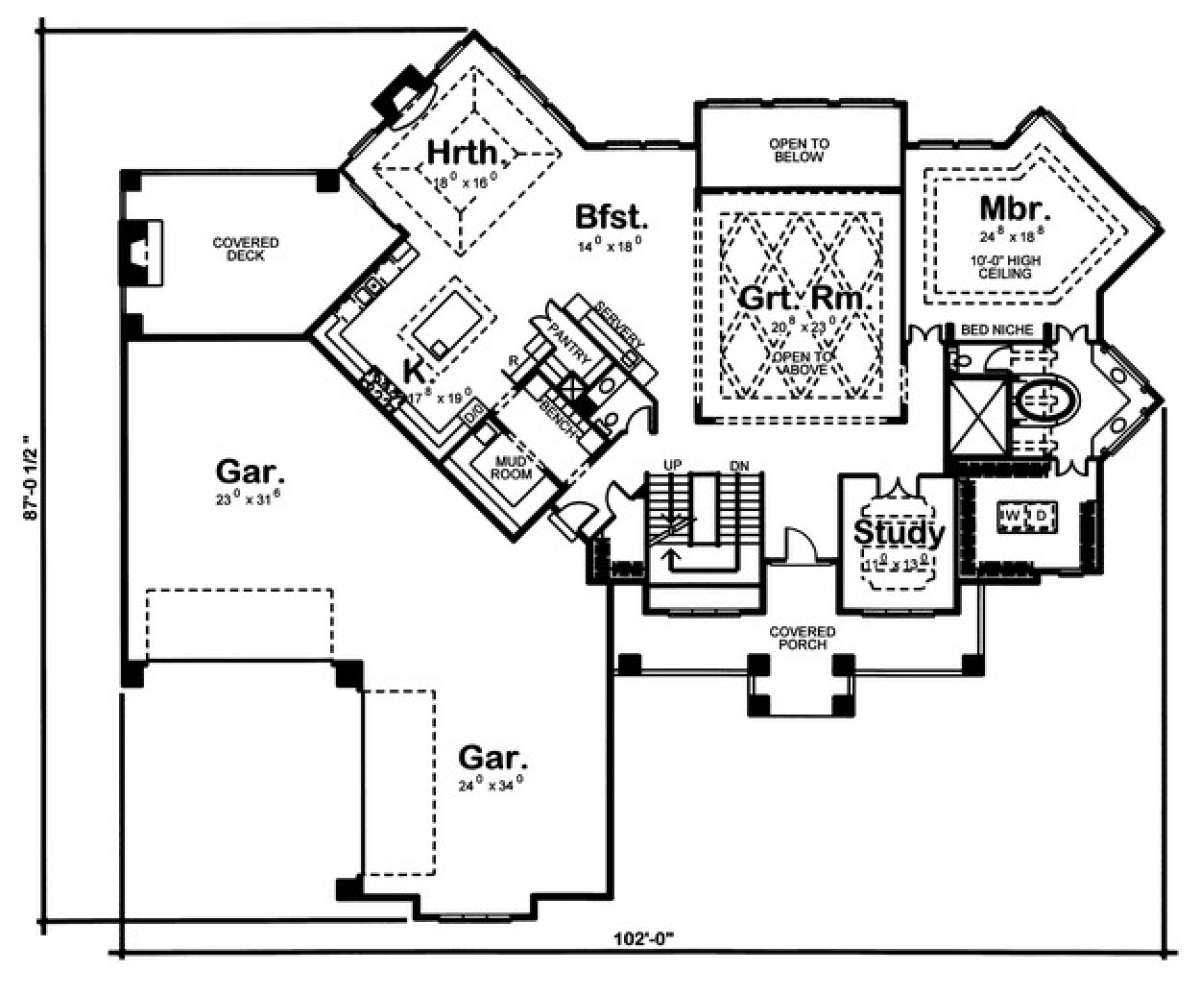 Floorplan 1 for House Plan #963-00010