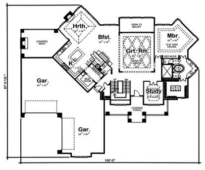 Floorplan 1 for House Plan #963-00010