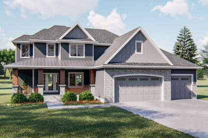 4 Bed, 2 Bath, 2177 Square Foot House Plan - #963-00013