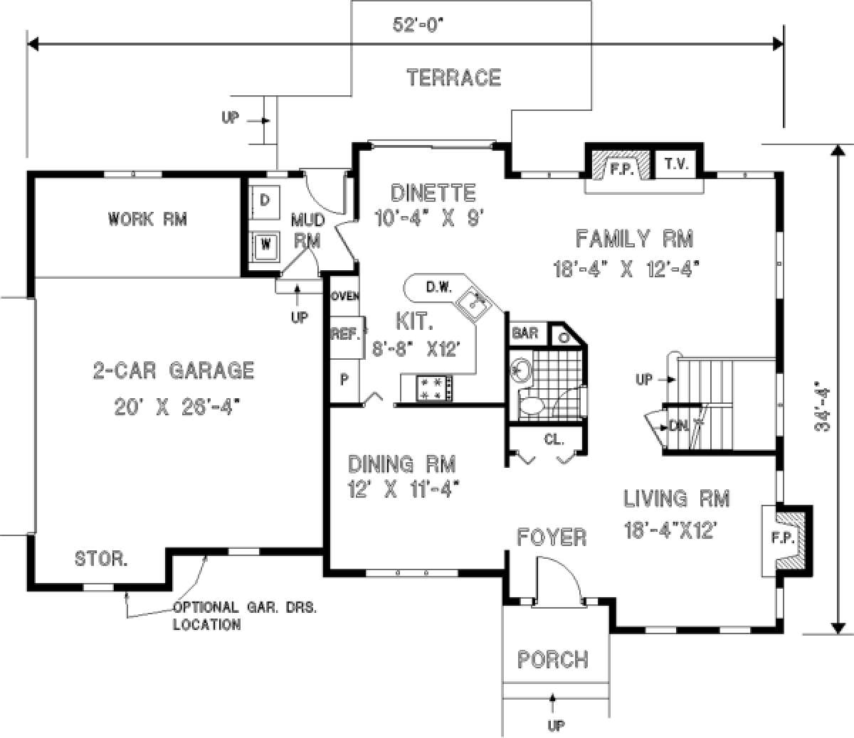 Floorplan 1 for House Plan #033-00108