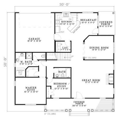 Floorplan 1 for House Plan #110-00614