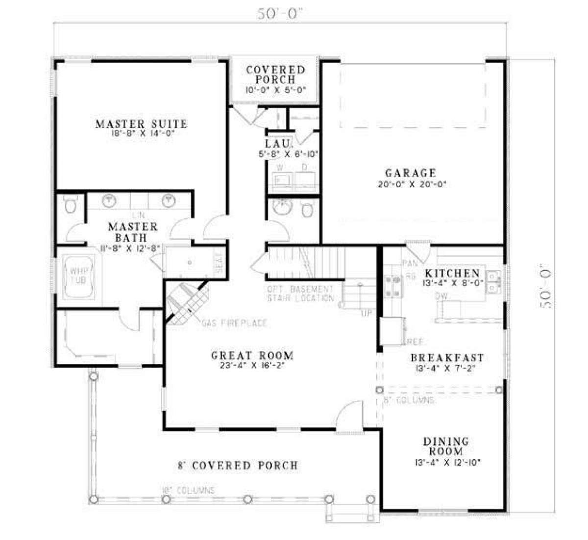 Floorplan 1 for House Plan #110-00615