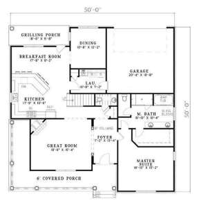 Floorplan 1 for House Plan #110-00617