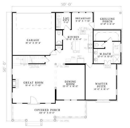Floorplan 1 for House Plan #110-00619