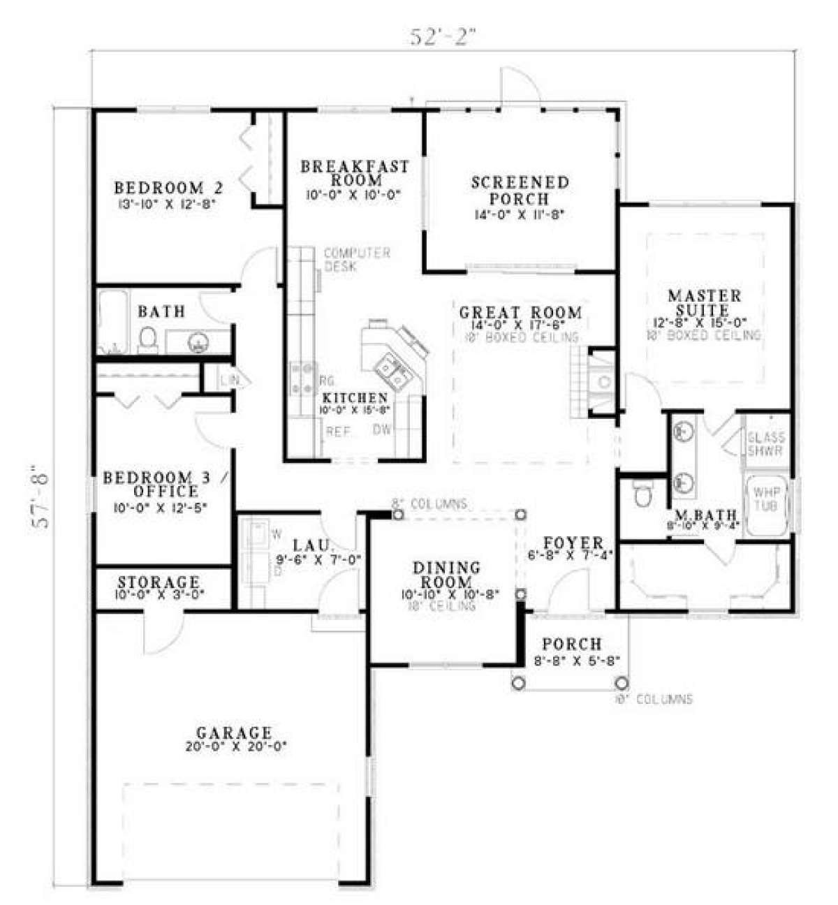 Floorplan 1 for House Plan #110-00620