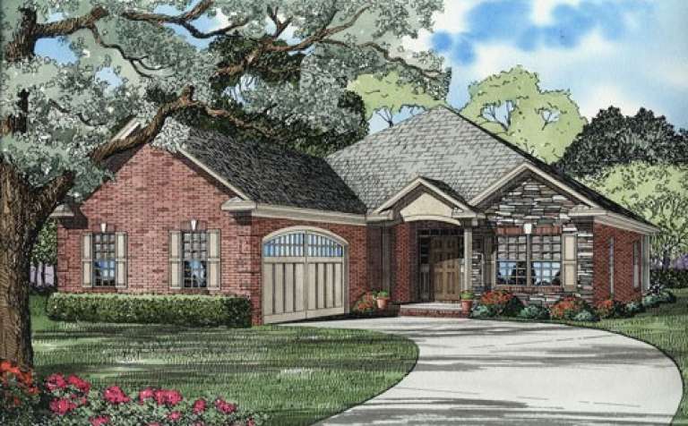 European House Plan #110-00622 Elevation Photo