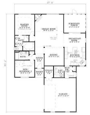 Floorplan 1 for House Plan #110-00623