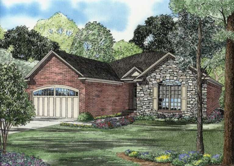 European House Plan #110-00627 Elevation Photo
