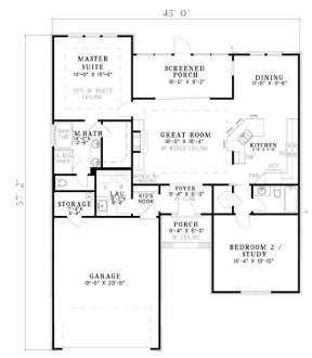 Floorplan 1 for House Plan #110-00627