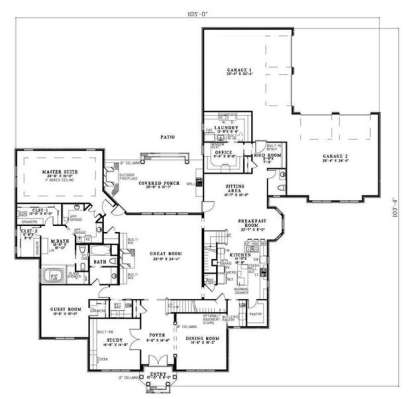 Floorplan 1 for House Plan #110-00631