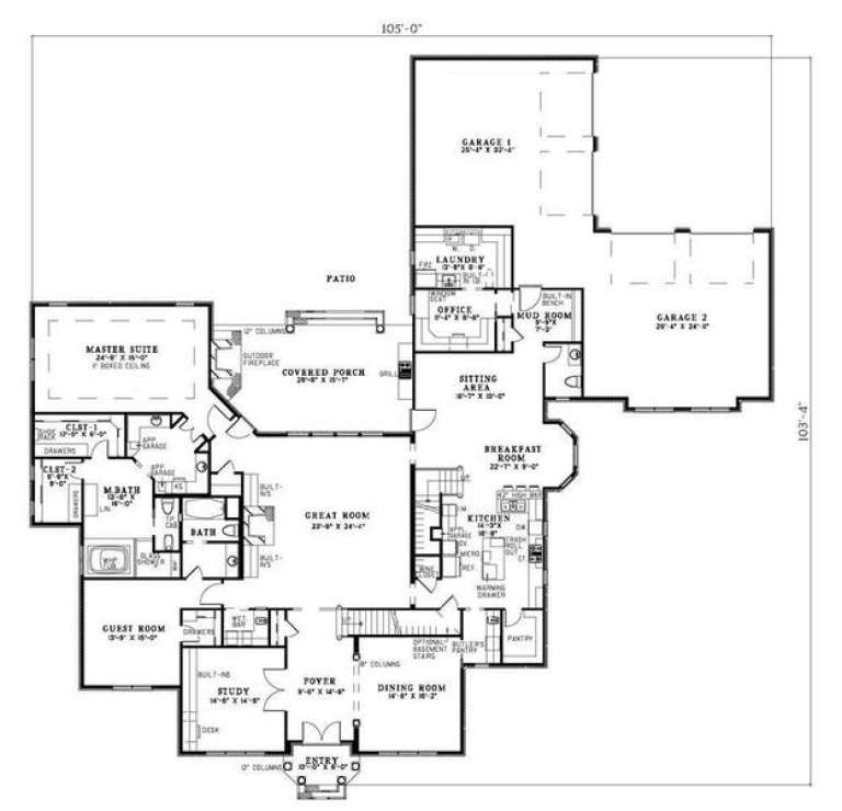 House Plan House Plan #5671 Drawing 1