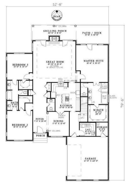 Floorplan 1 for House Plan #110-00633