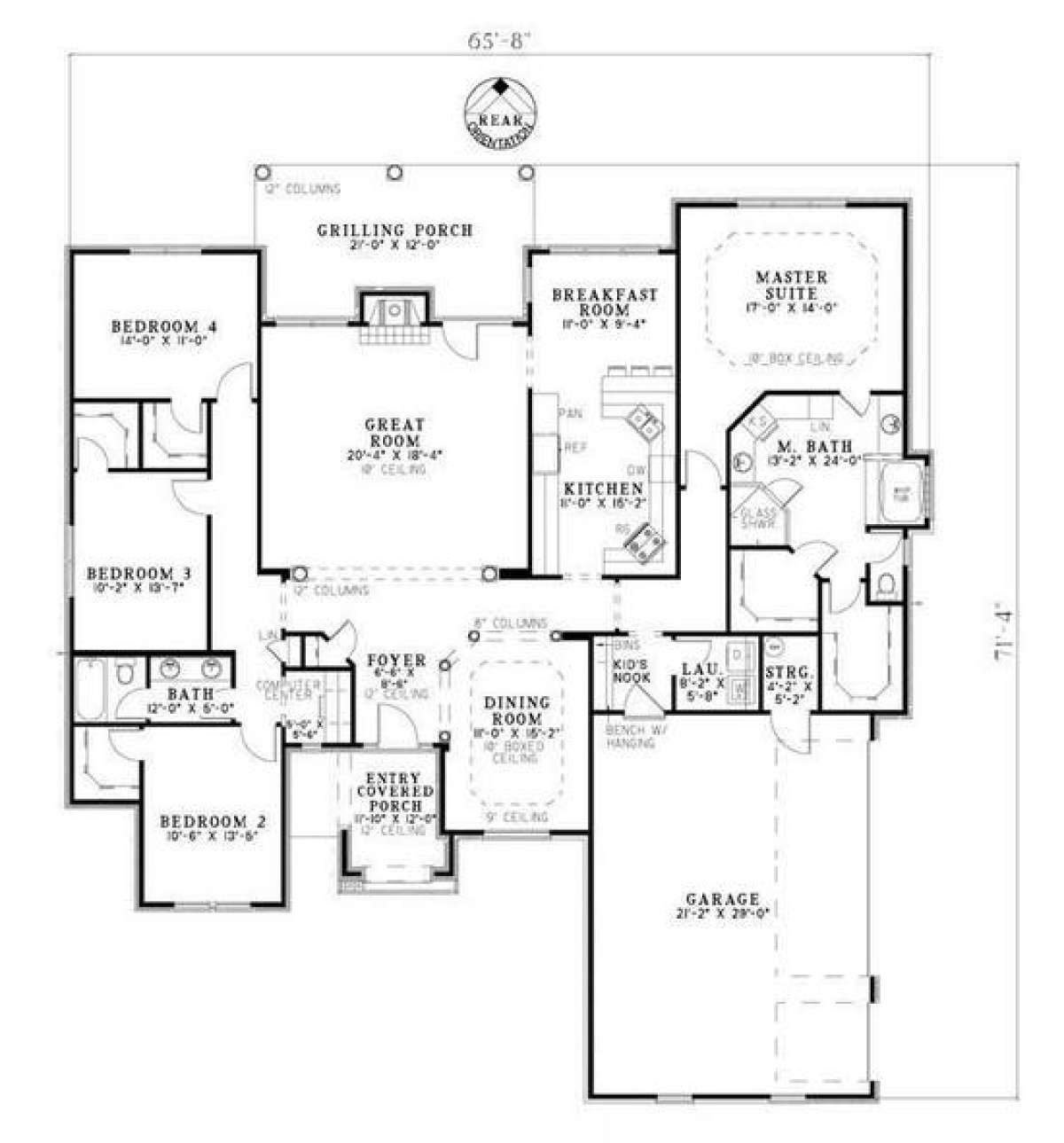 Floorplan 1 for House Plan #110-00637