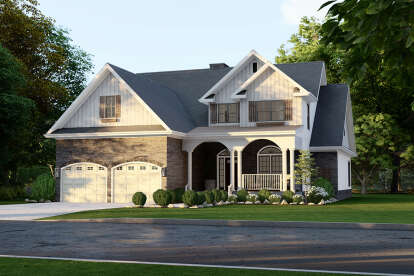 Craftsman House Plan #110-00638 Elevation Photo