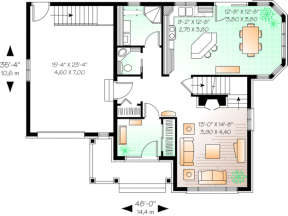 First Floor for House Plan #034-00146