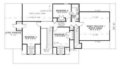 Second Floor for House Plan #110-00640
