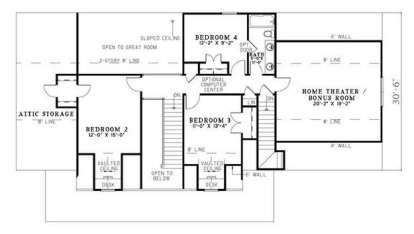 Floorplan 2 for House Plan #110-00640