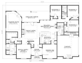 Floorplan 1 for House Plan #110-00642