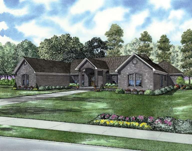 European House Plan #110-00645 Elevation Photo
