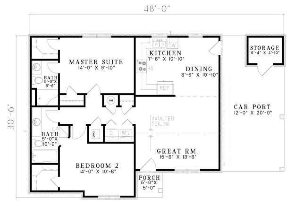 Floorplan 1 for House Plan #110-00646