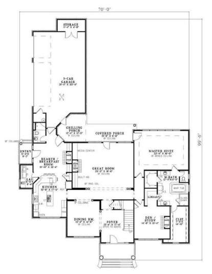 Main Floor  for House Plan #110-00648