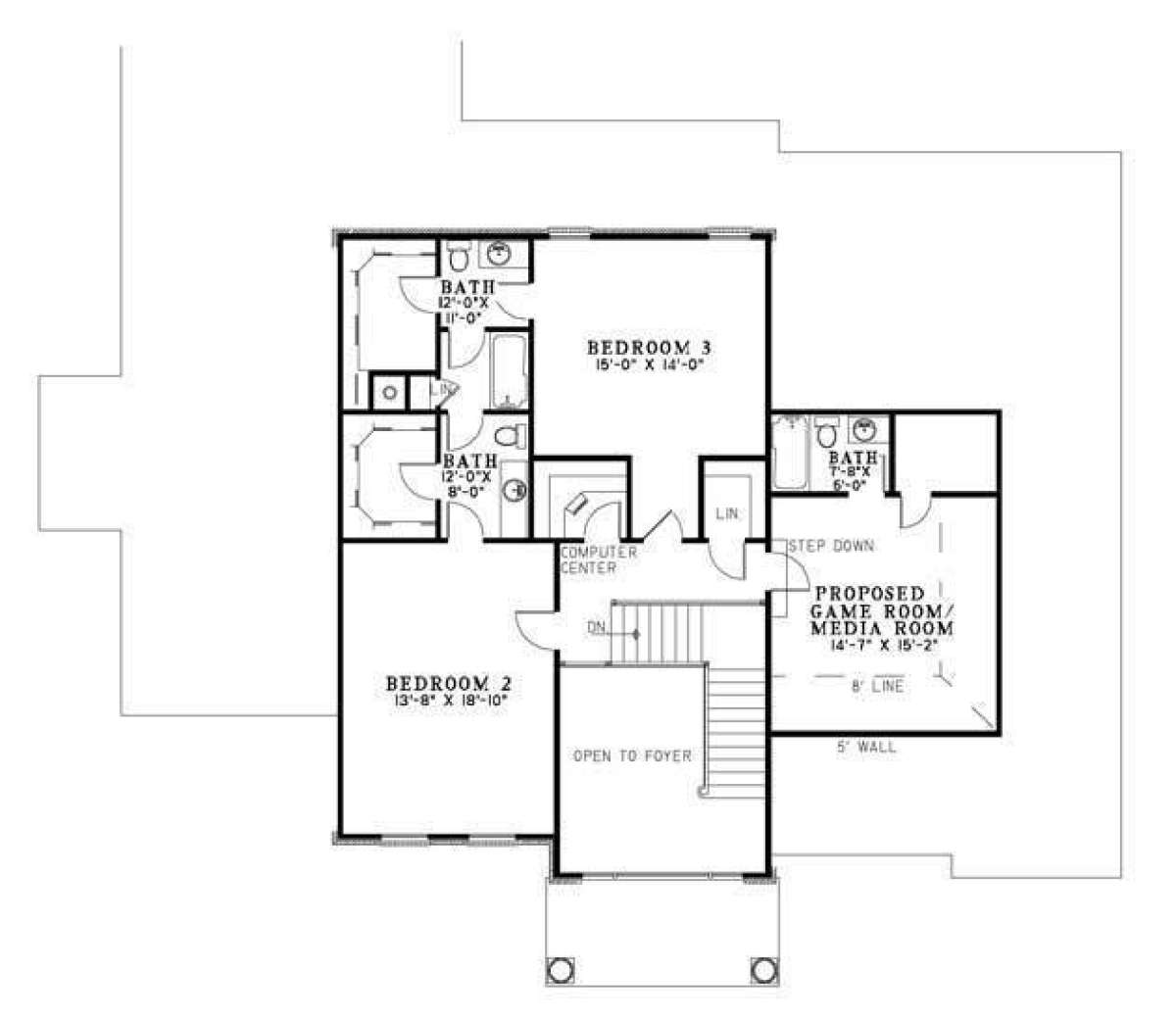 Floorplan 2 for House Plan #110-00648