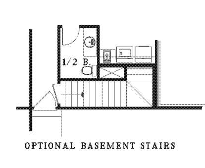 Basement Stairs Location for House Plan #110-00649