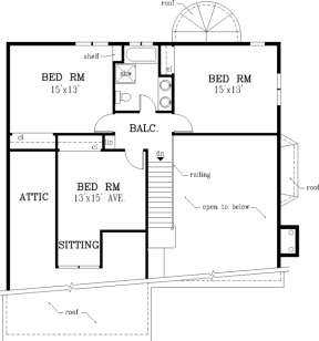 Floorplan 2 for House Plan #033-00109