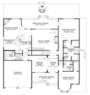 Floorplan 1 for House Plan #110-00651