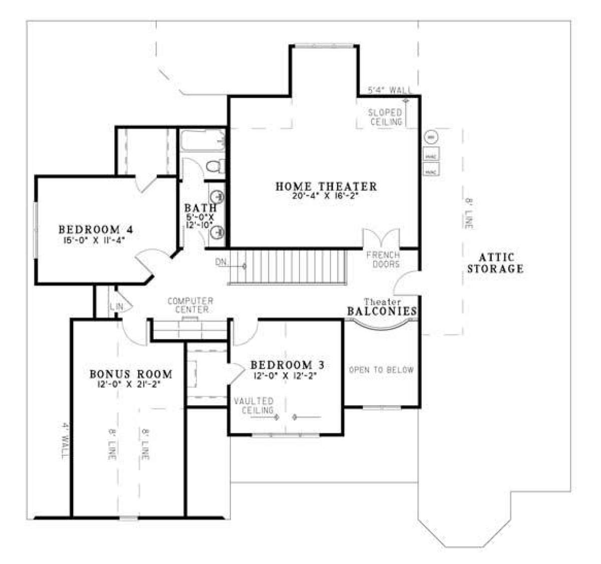 Floorplan 2 for House Plan #110-00651
