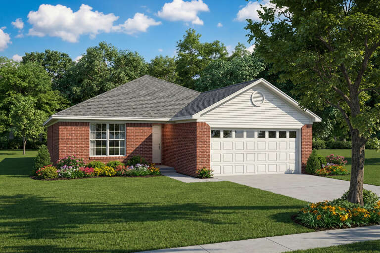 House Plan House Plan #5694 Angled Front Elevation