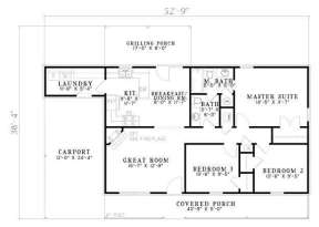 Floorplan 1 for House Plan #110-00656