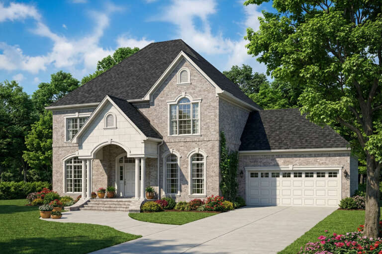 House Plan House Plan #5697 Angled Front Elevation