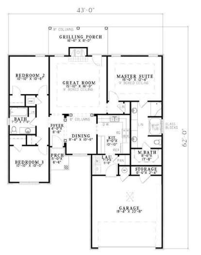 Floorplan 1 for House Plan #110-00658