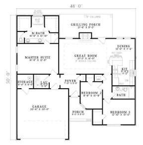 Floorplan 1 for House Plan #110-00659