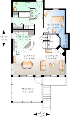 First Floor for House Plan #034-00147
