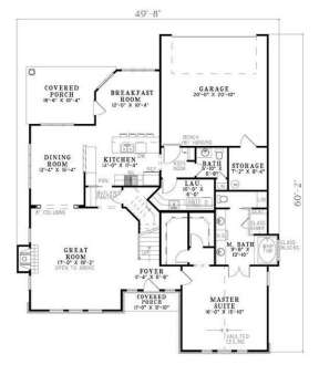 Floorplan 1 for House Plan #110-00661
