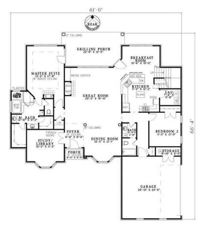 Main Floor  for House Plan #110-00665