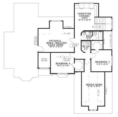 Second Floor for House Plan #110-00665