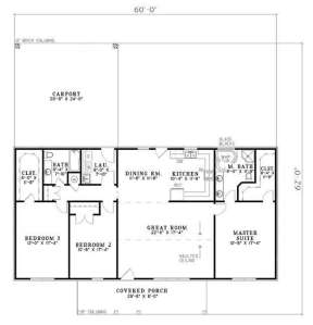 Floorplan 1 for House Plan #110-00668