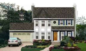 Colonial House Plan #033-00110 Elevation Photo