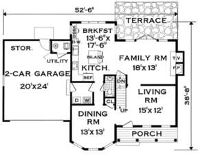 Floorplan 1 for House Plan #033-00110