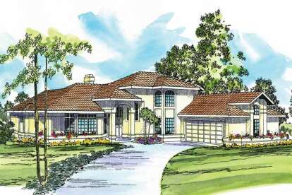 Mediterranean House Plan #035-00421 Elevation Photo